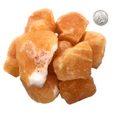 Rough Bulk Premium Orange Calcite Stones from Mexico - Large