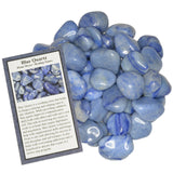 Hypnotic Gems: Tumbled Blue Quartz- Grade 1 - Small - 0.75" to 1" Avg. - from Brazil