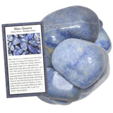 Hypnotic Gems: Tumbled Blue Quartz- Grade 1 -  XX Large - 2"  to 2.5" Avg. - from Brazil