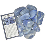 Hypnotic Gems: Tumbled Blue Quartz- Grade 2 - Extra Large - 1.75"  to 2" Avg. - from Brazil