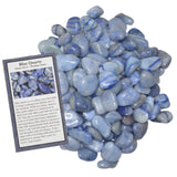 Tumbled Blue Quartz- Grade 2  - Extra Small - 0.5" to 0.75" Avg. - from Brazil