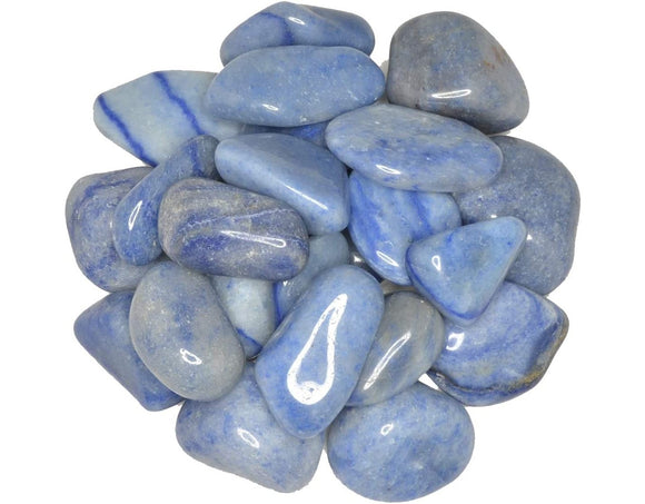 Hypnotic Gems: Tumbled Blue Quartz- Grade 1 - Medium- 1