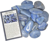 Hypnotic Gems: Tumbled Blue Quartz- Grade 1 - Medium- 1"  to 1.5" Avg. - from Brazil