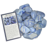 Hypnotic Gems: Tumbled Blue Quartz- Grade 2 - Medium - 1"  to 1.5" Avg. - from Brazil