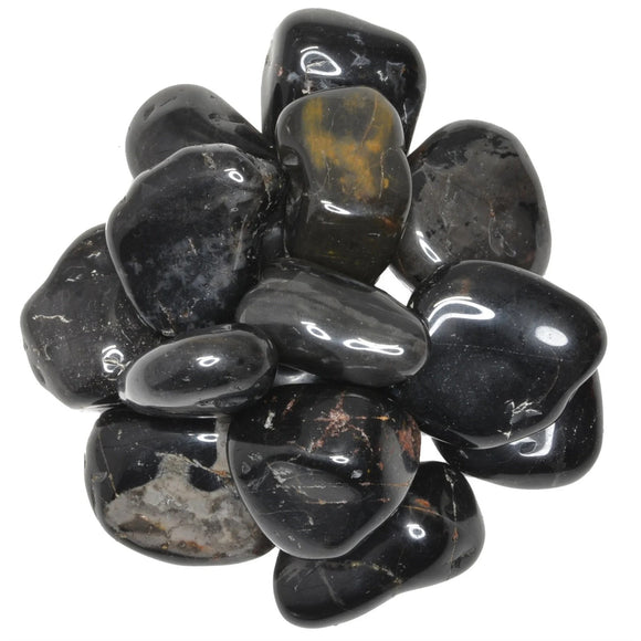 Hypnotic Gems: Black Onyx Tumbled Stones - Grade 1 - Large- 1.5