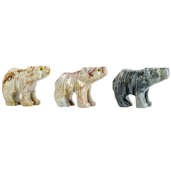 10 pcs Hand Carved Bear Collectable Figurine