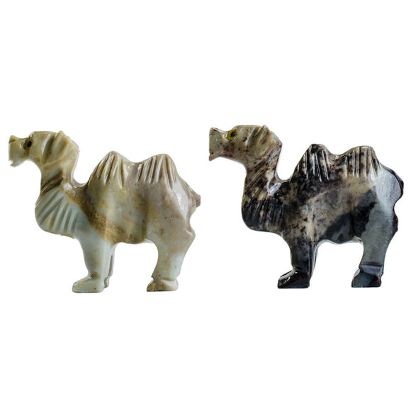 3 pcs Hand Carved Camel Collectable Figurine