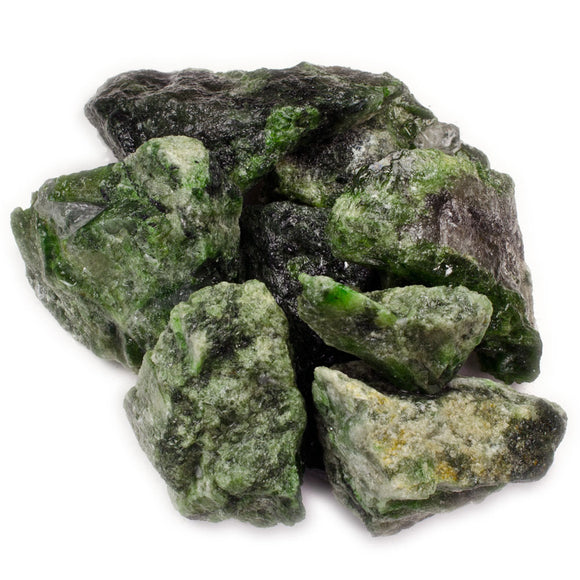 Chrome Diopside Rough Stones from Russia