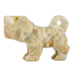 1 pc Hand Carved Dog Collectable Figurine
