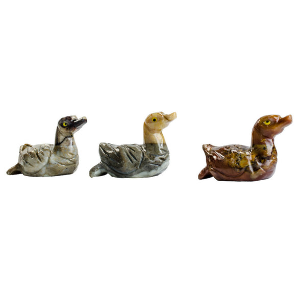 10 pcs Hand Carved Duck Collectable Figurine