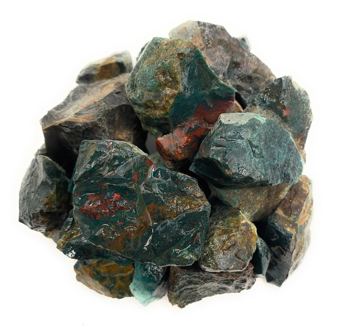 Bloodstone Rough Stones from Indonesia – Hypnotic Gems