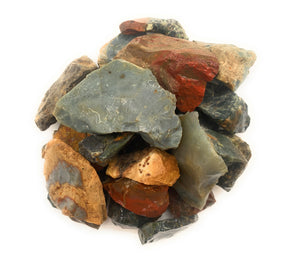 Polychrome Jasper And Agate Rough Stones Mix from Indonesia
