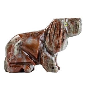 1 pc Hand Carved Hound Dog Collectable Figurine