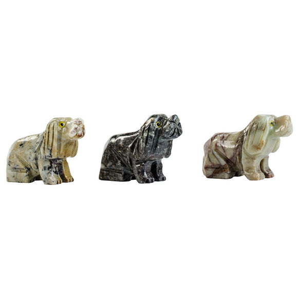10 pcs Hand Carved Hound Dog Collectable Figurine