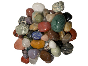Spring Sale!  Indian Tumbled Polished Natural Stones Assorted Mix - Mix Sizes 1" to 2.5" Avg.