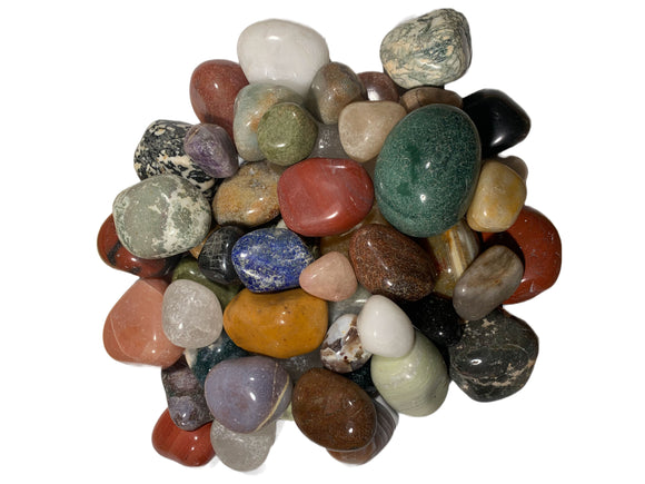 Indian Tumbled Polished Natural Stones Assorted Mix - Mix Sizes 1
