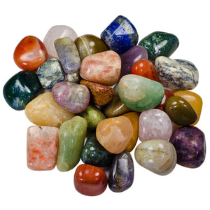 RARE Indian Tumbled Polished Natural Stones Assorted Mix - Medium Size - 1" to 1.5" Avg.