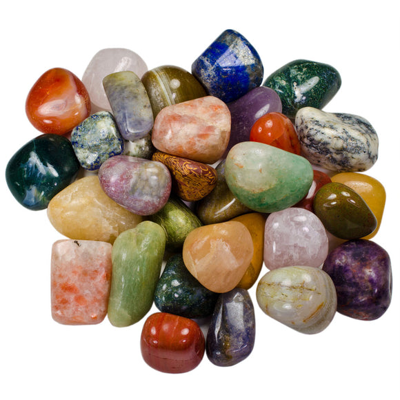 RARE Indian Tumbled Polished Natural Stones Assorted Mix - Medium Size - 1