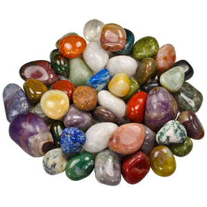 RARE Indian Tumbled Polished Natural Stones Assorted Mix - Small Size - 0.75" to 1" Avg.