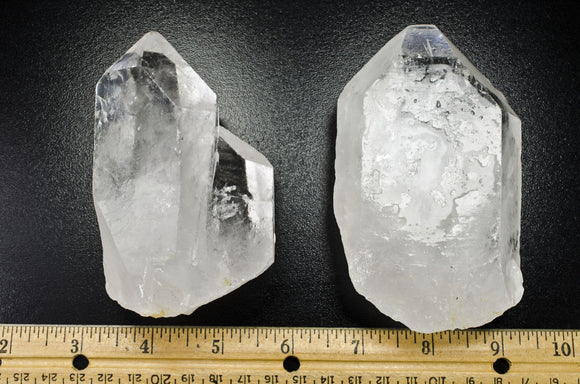 3 Pieces of Gigantic Clear Crystal Quartz Points - Around 1/2 Pound Per Point