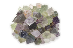 Small Unpolished Natural Fluorite Octahedron Stones from China