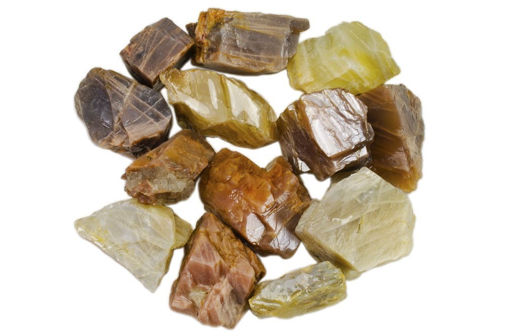 Large Transparent Moonstone Rough Stones from Asia – Hypnotic Gems